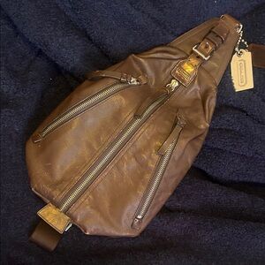 Coach Dark Brown Leather Men's Belt Bag